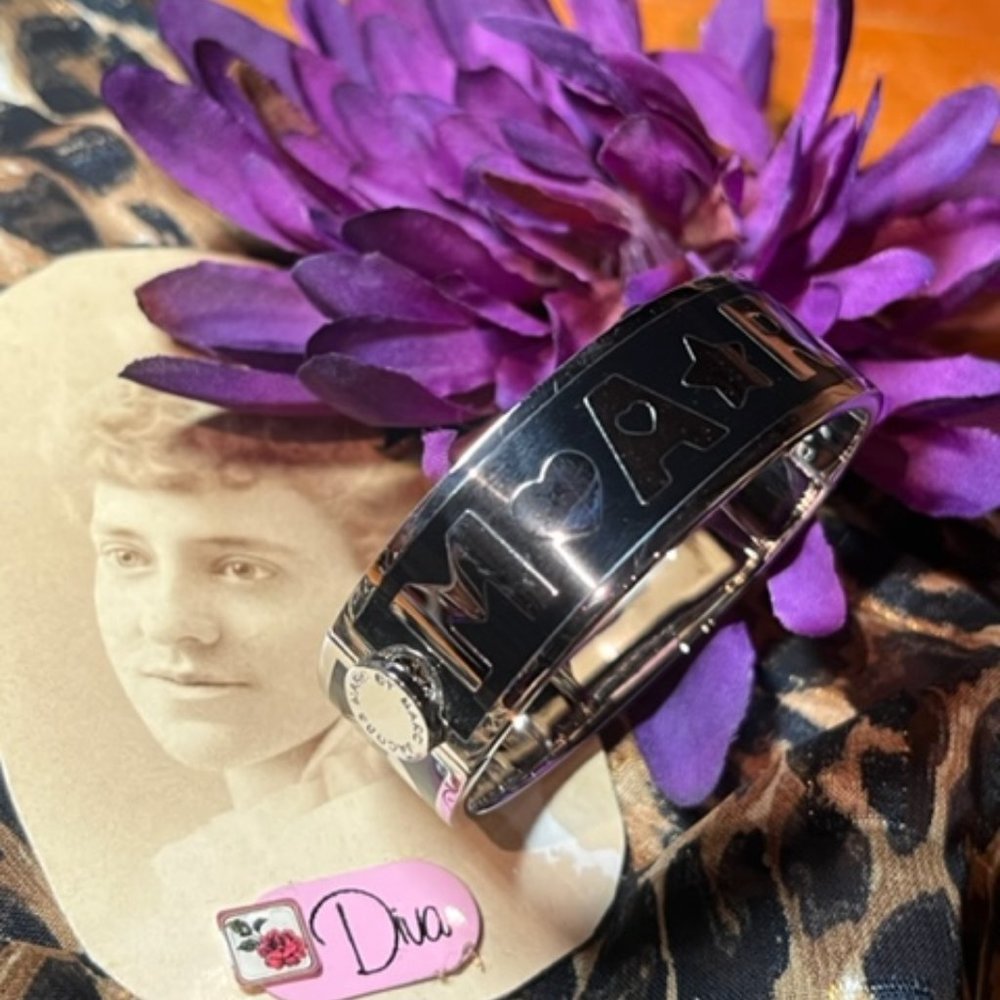 Authentic Marc by Marc Jacobs Silver Plated Hinge Bracelet